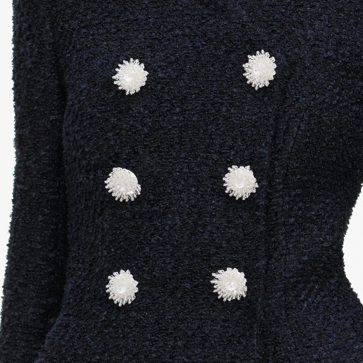 Navy Boucle Jacket