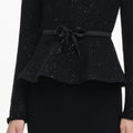 Black Sequin Knit Midi Dress