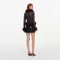 Black Faux Leather Mini Skirt