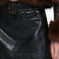 Black Faux Leather Mini Skirt