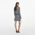Black And White Textured Knit Jacket