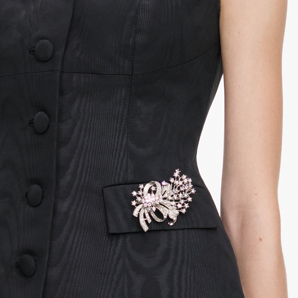 Black Structured Bardot Top