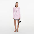 Pink Pointelle Knit Skirt