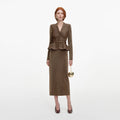 Bronze Tailored Knit Midi Dress