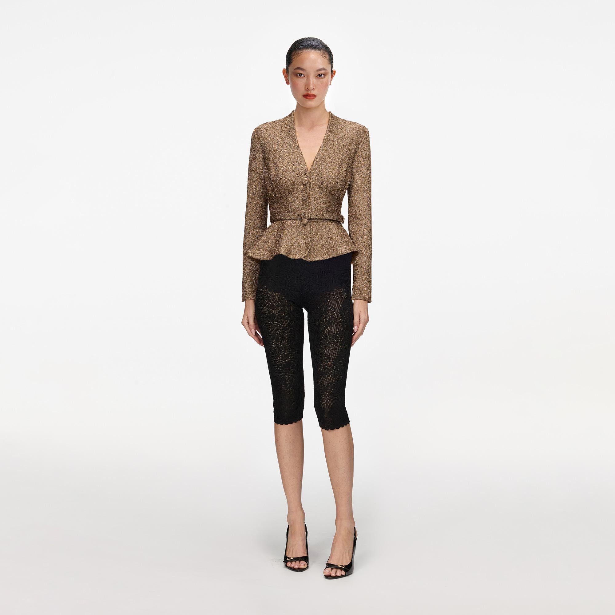 Bronze Tailored Knit Top