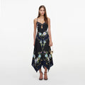 Navy Floral Midi Dress