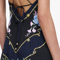 Navy Floral Midi Dress