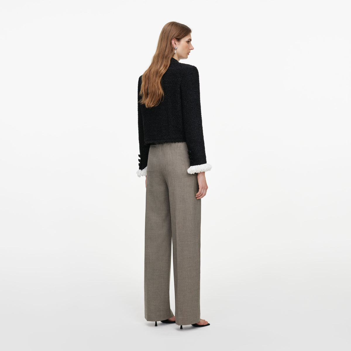 Brown Twill Tailored Trousers