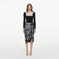 Silver Fil Coupe Midi Skirt