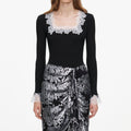 Silver Fil Coupe Midi Skirt
