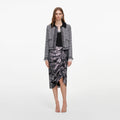 Silver Fil Coupe Midi Skirt