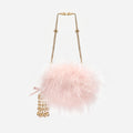 Pink Feather Clutch Bag