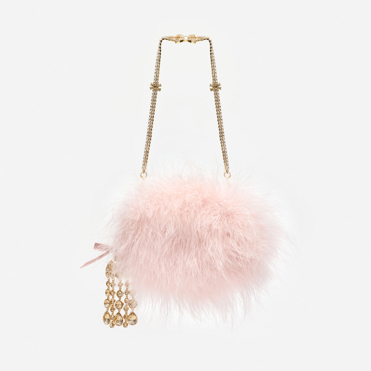 Pink Feather Clutch Bag