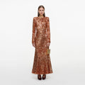Gold Sequin Maxi Dress
