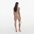Silver Sequin Embellished Mini Dress