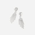 Silver Crystal Multi Droplet Earrings