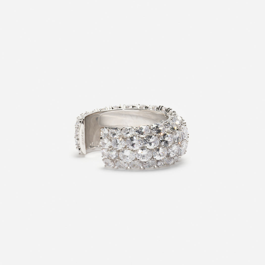 Silver Multi Crystal Bracelet