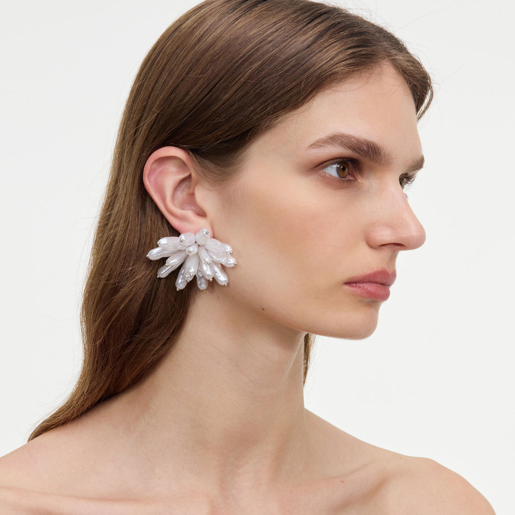 Pearl Cluster Earrings
