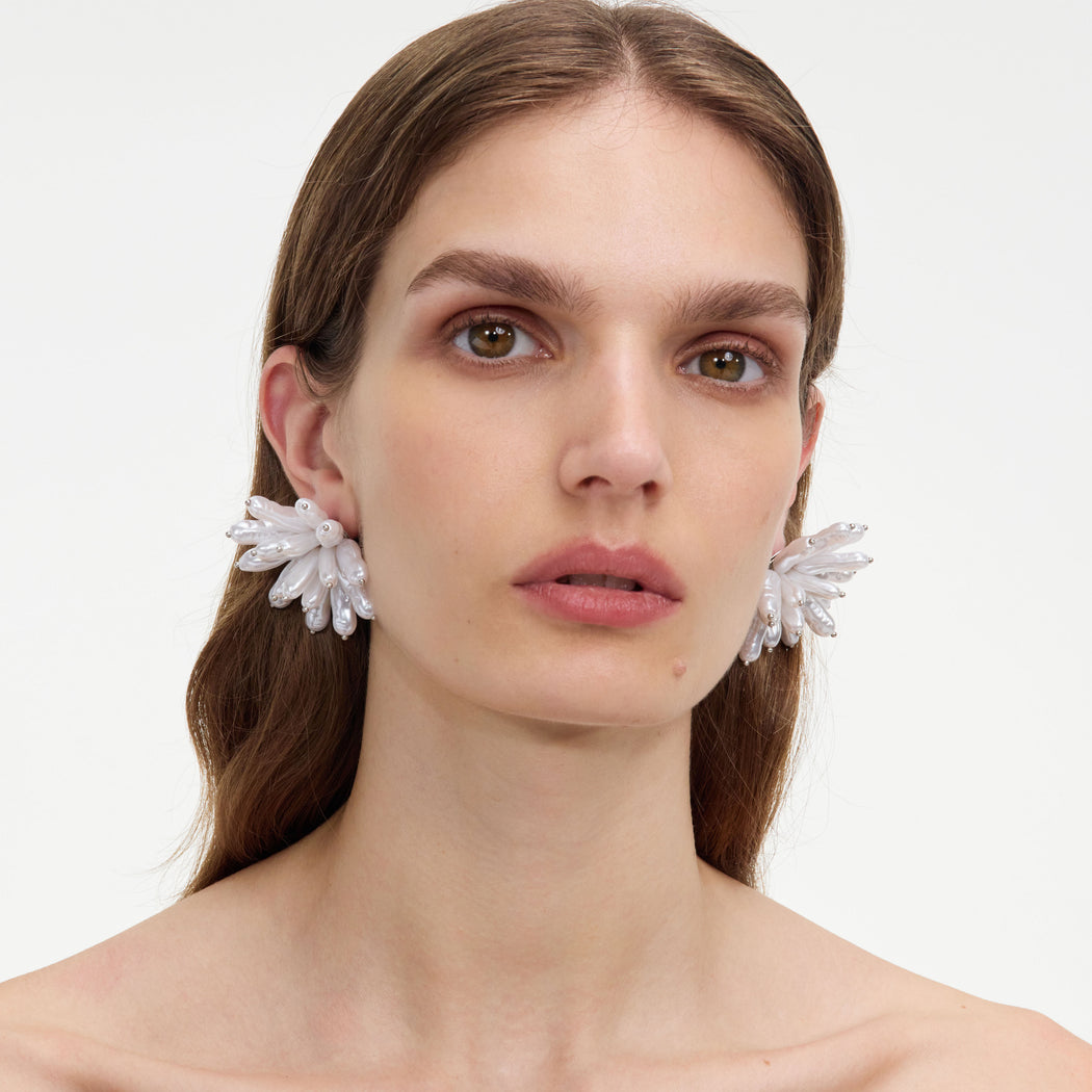 Pearl Cluster Earrings