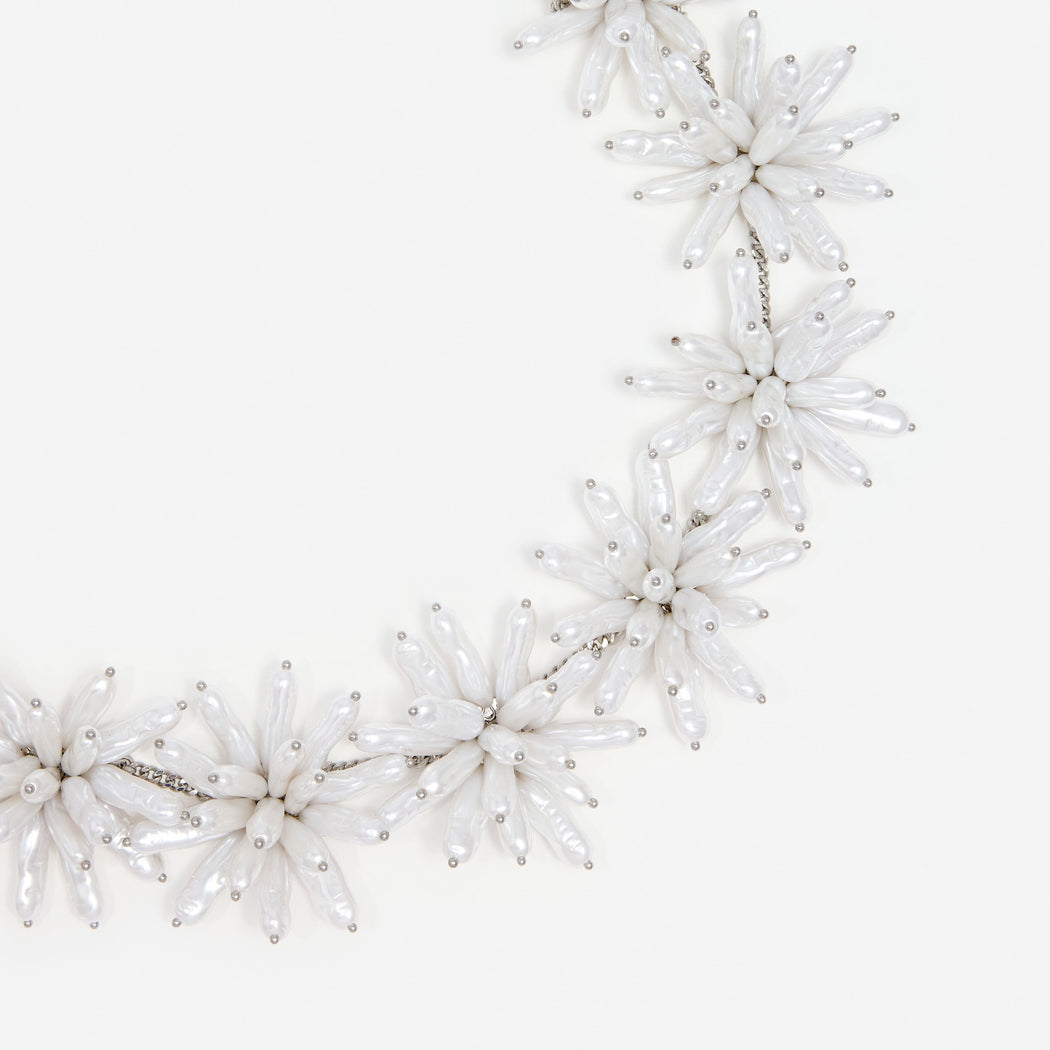 Pearl Cluster Flower Necklace
