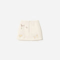 Cream Floral  Jacquard Skirt