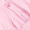 Pink Chiffon Tiered Cape Dress
