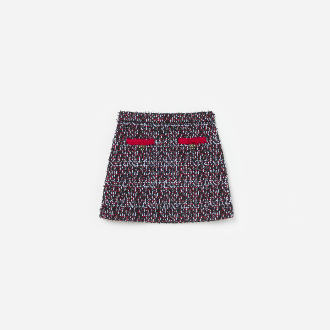 Multi Textured Knit Skirt