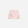 Pink Textured Boucle Mini Skirt
