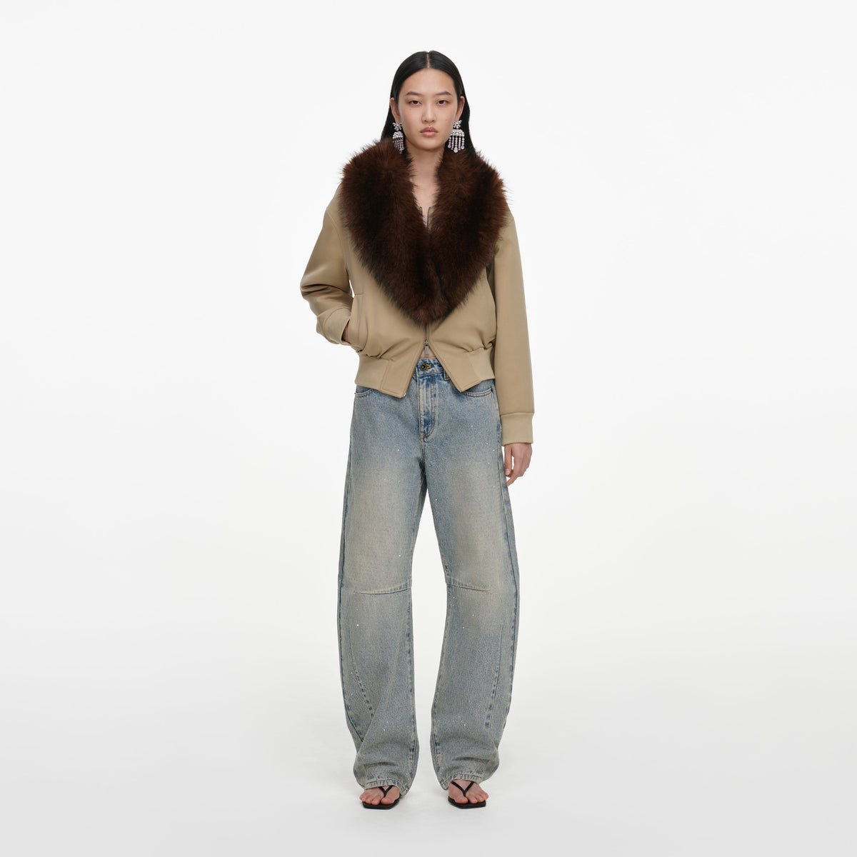 Bleached Wash Jeans
