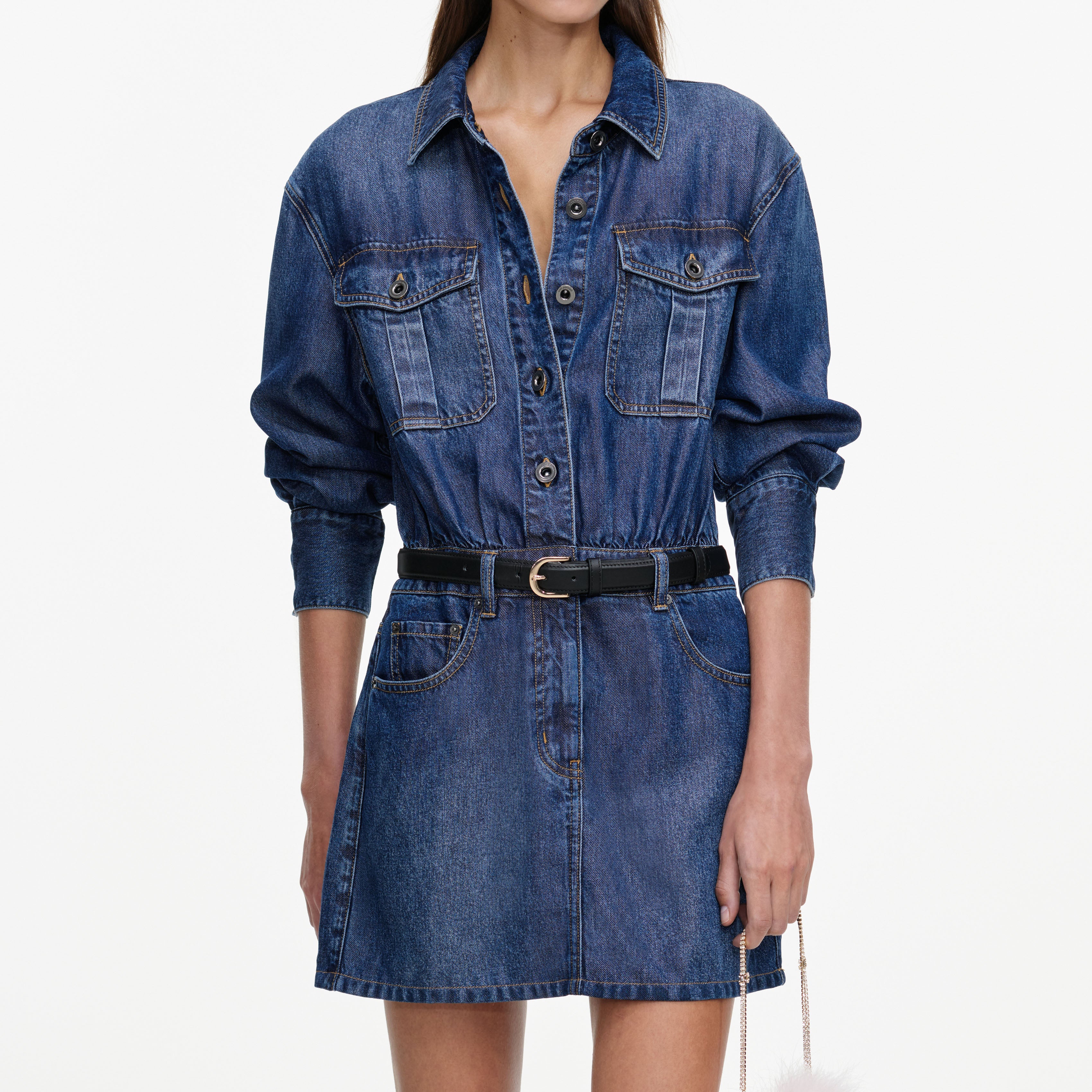 Lightweight Denim Mini Dress
