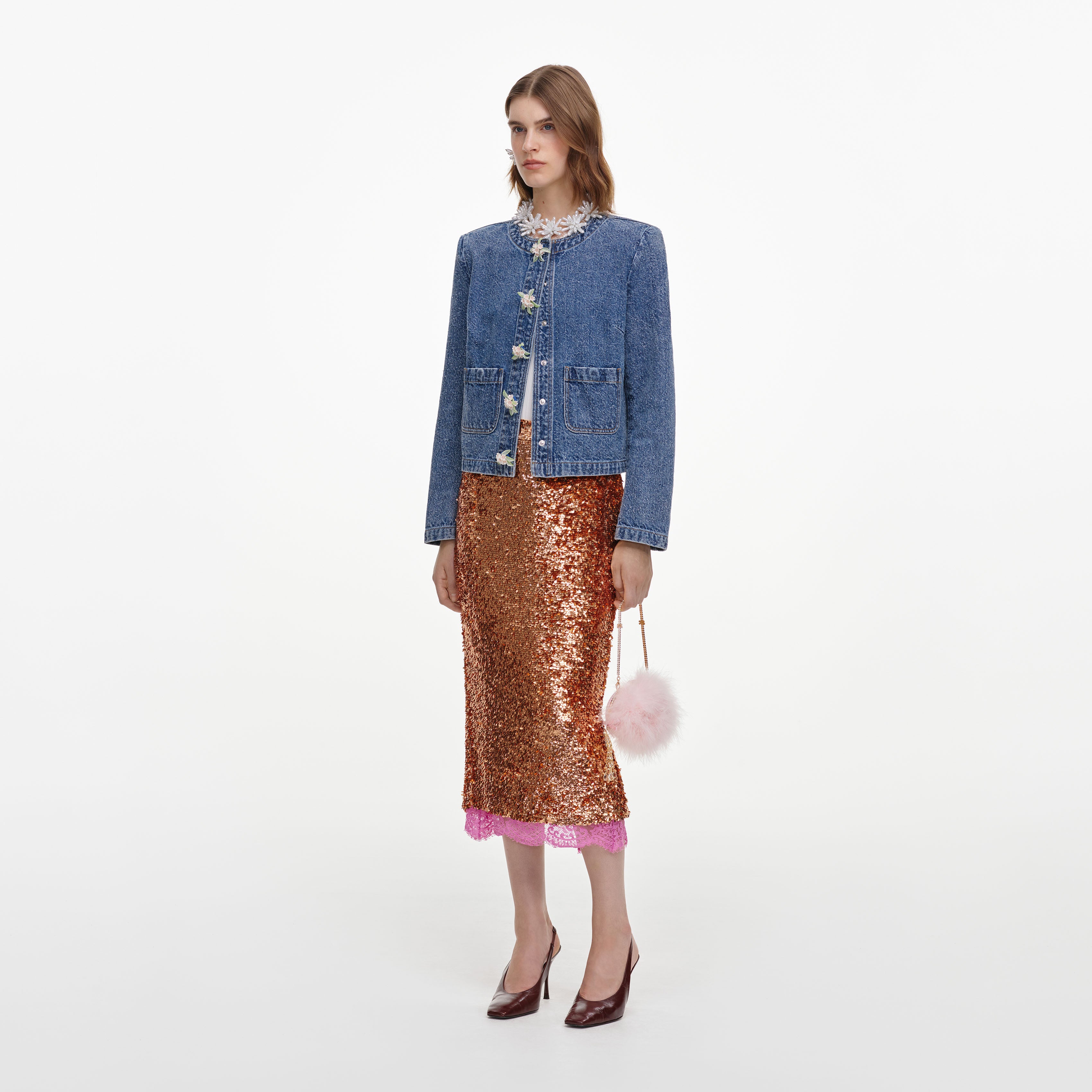 Textured Denim Jacket