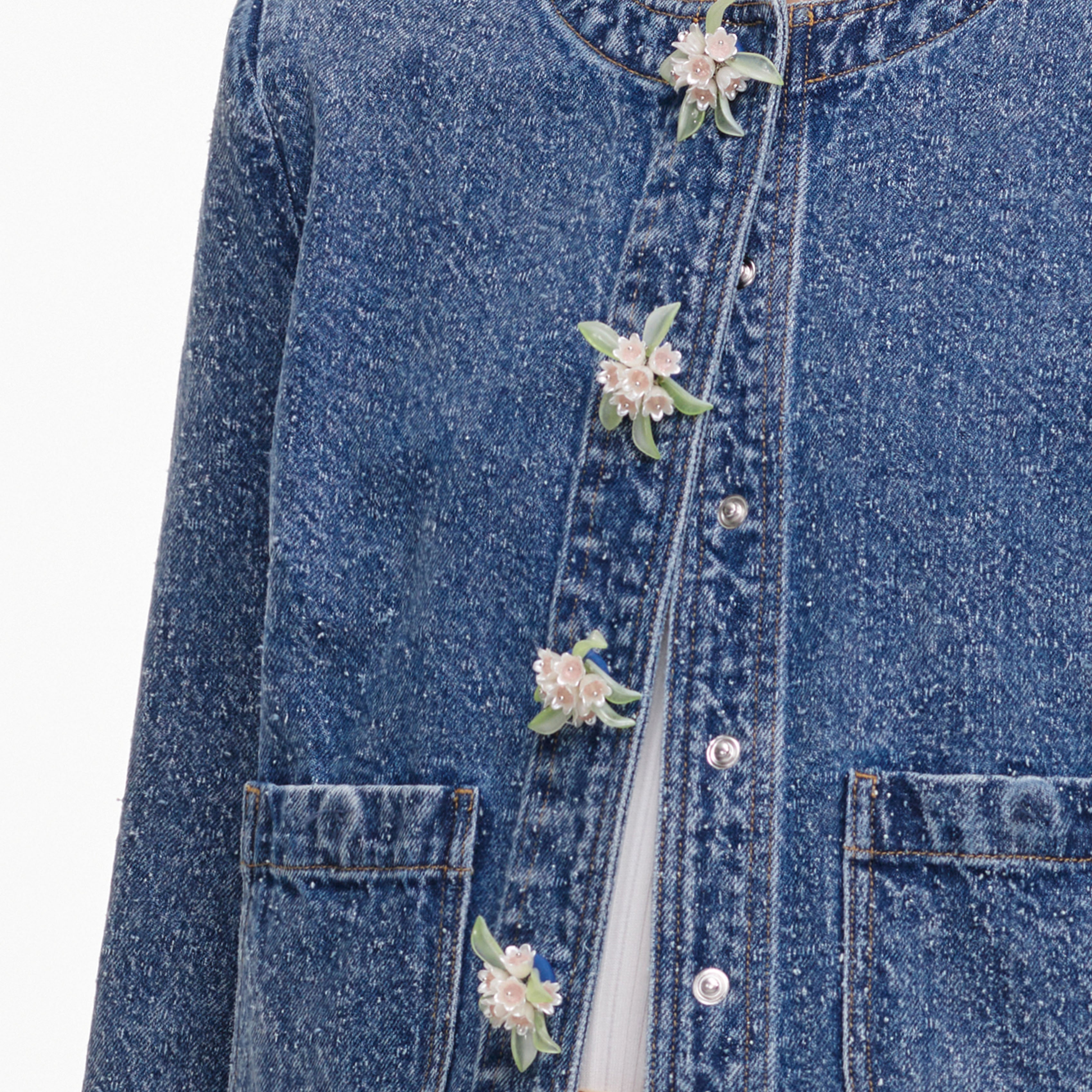 Textured Denim Jacket