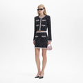 Black & White Knit Skirt