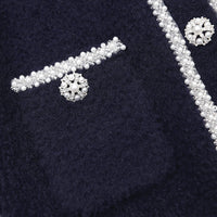 Navy Soft Knit Bow Cardigan