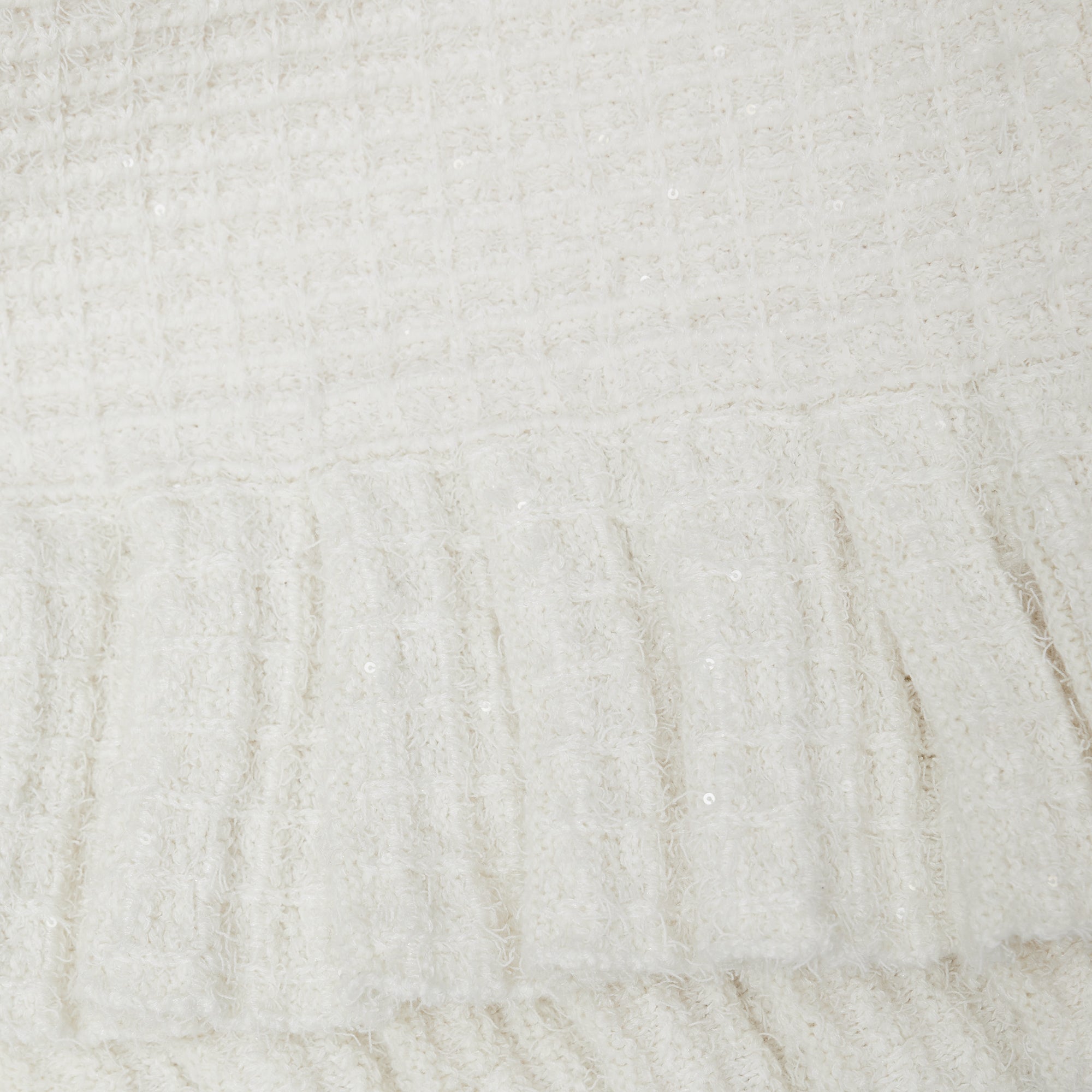 Cream Sequin Textured Knit Skirt – self-portrait