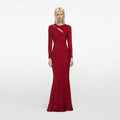 Red Fil Coupe Maxi Dress