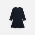 Navy Knit Long Sleeve Dress