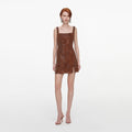 Bronze Crystal Chainmail Mini Dress