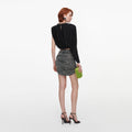 Black Jersey Asymmetric Sleeve Top