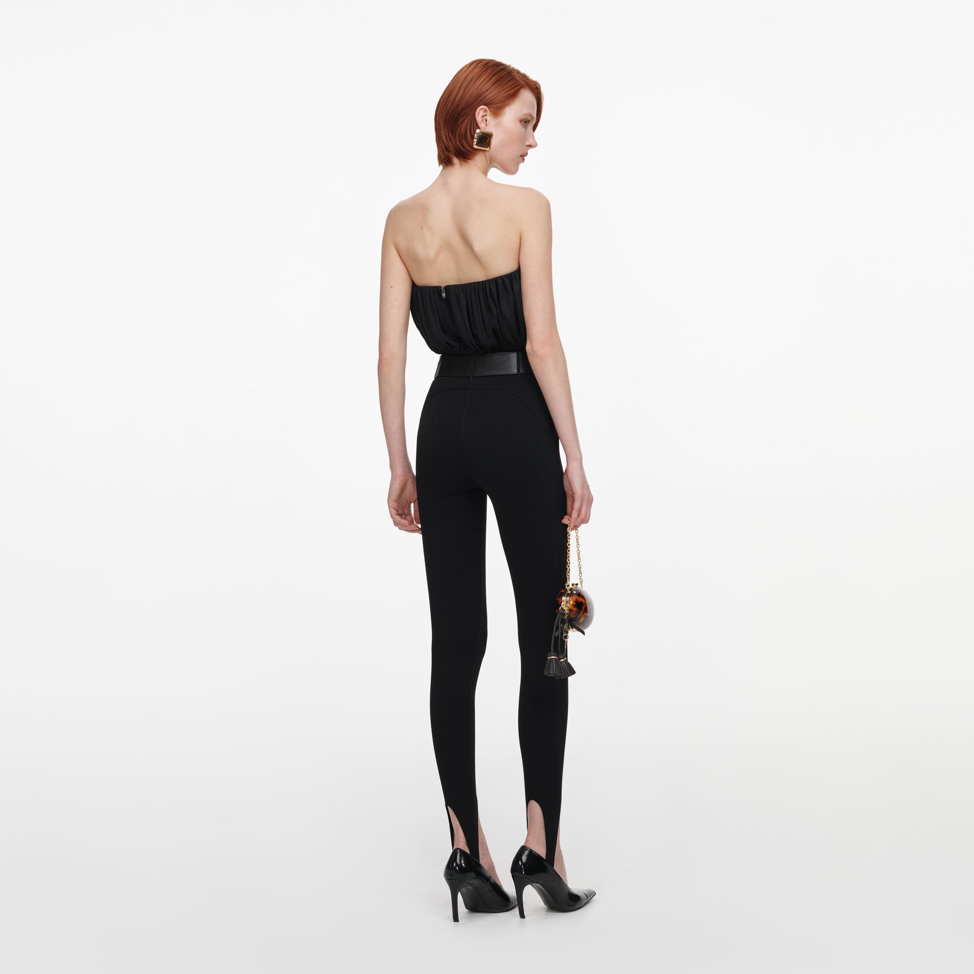 Black Bandeau Jersey Top