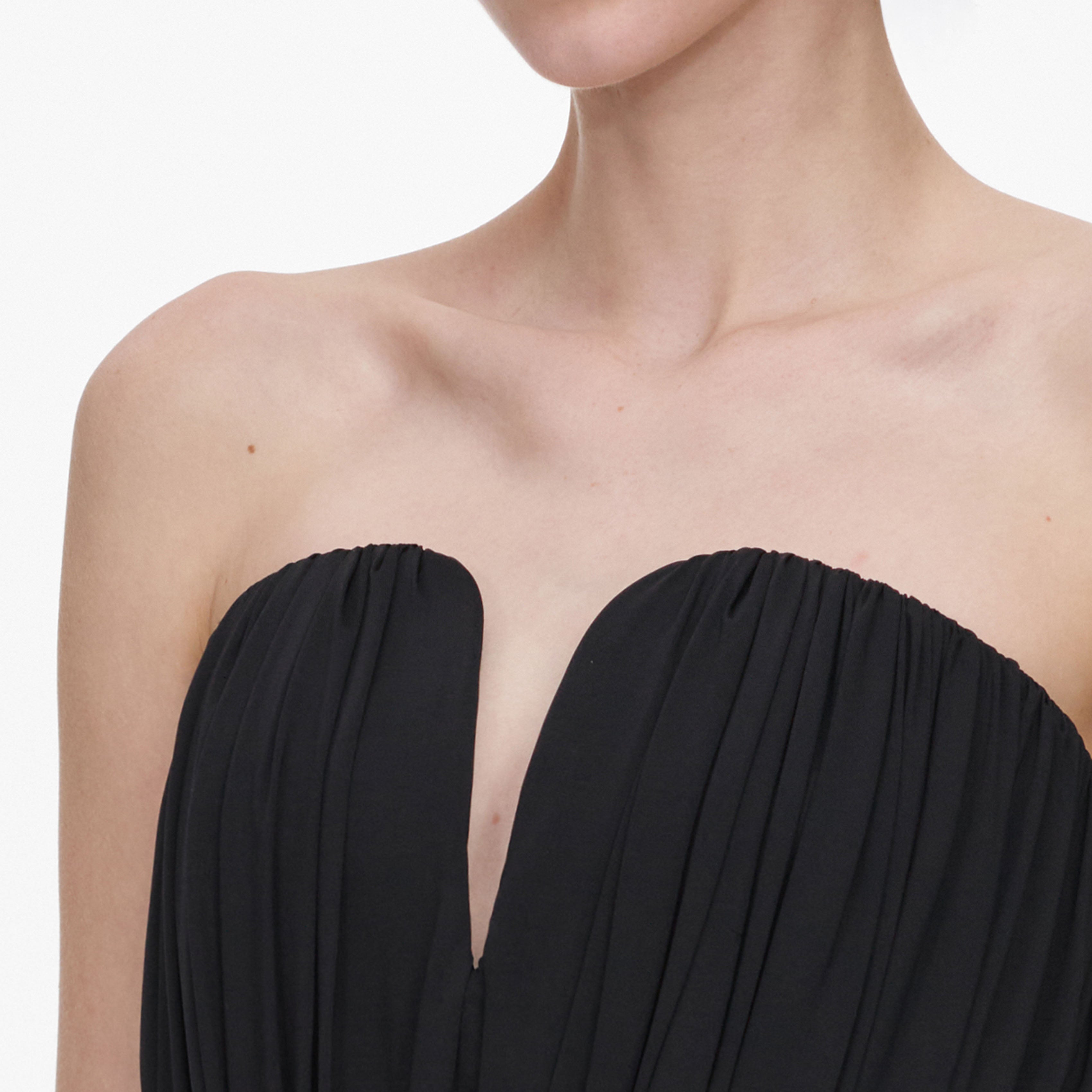 Black Bandeau Jersey Top