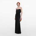 Black Jersey Bandeau Maxi Dress