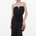 Black Jersey Bandeau Maxi Dress