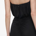 Black Jersey Bandeau Maxi Dress