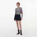 Navy Wool Lace Skort