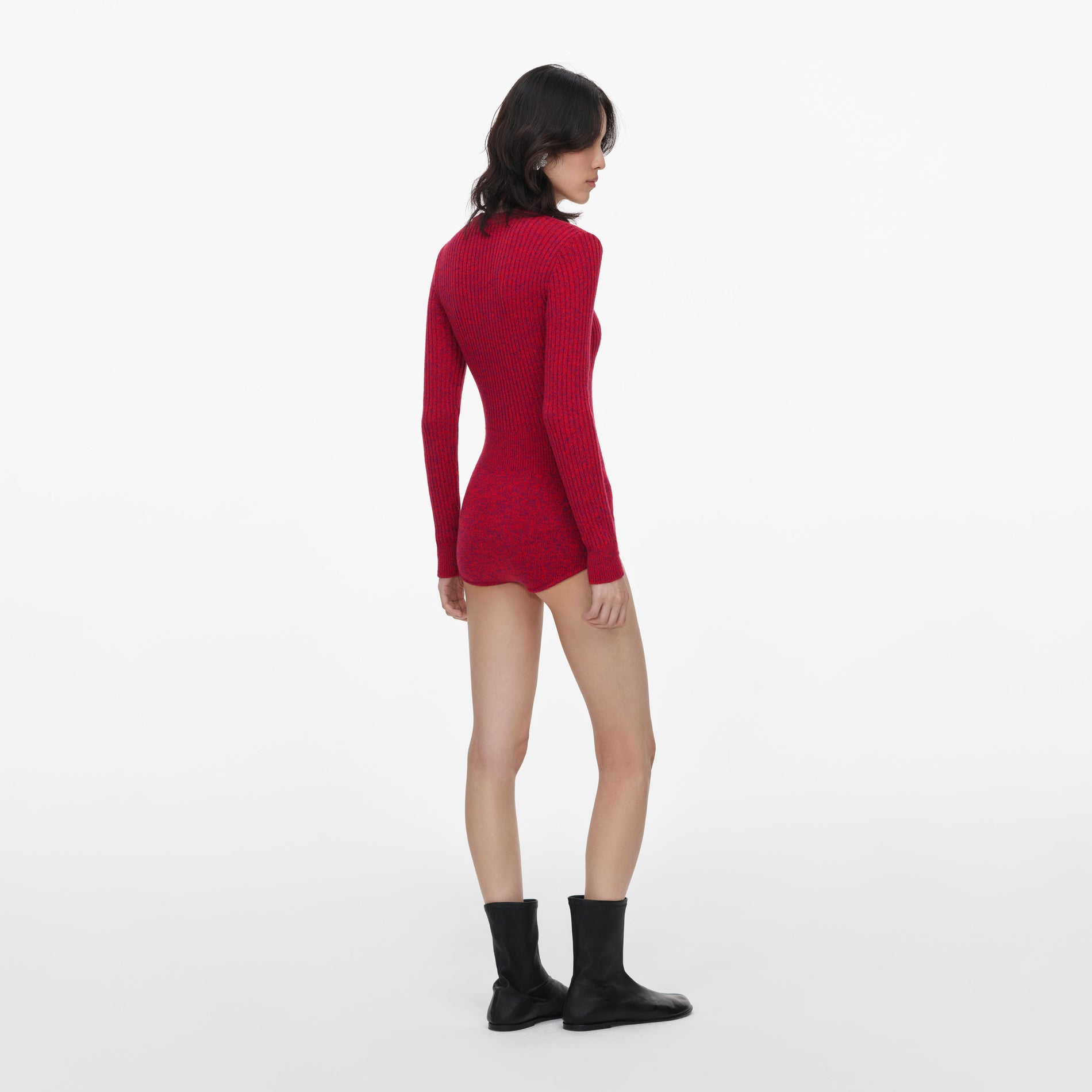 Red Flower Knit Playsuit