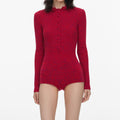 Red Flower Knit Playsuit