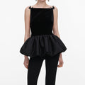 Black Panel Knit Leggings