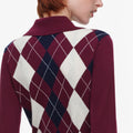 Burgundy Argyle Lightweight Jumper
