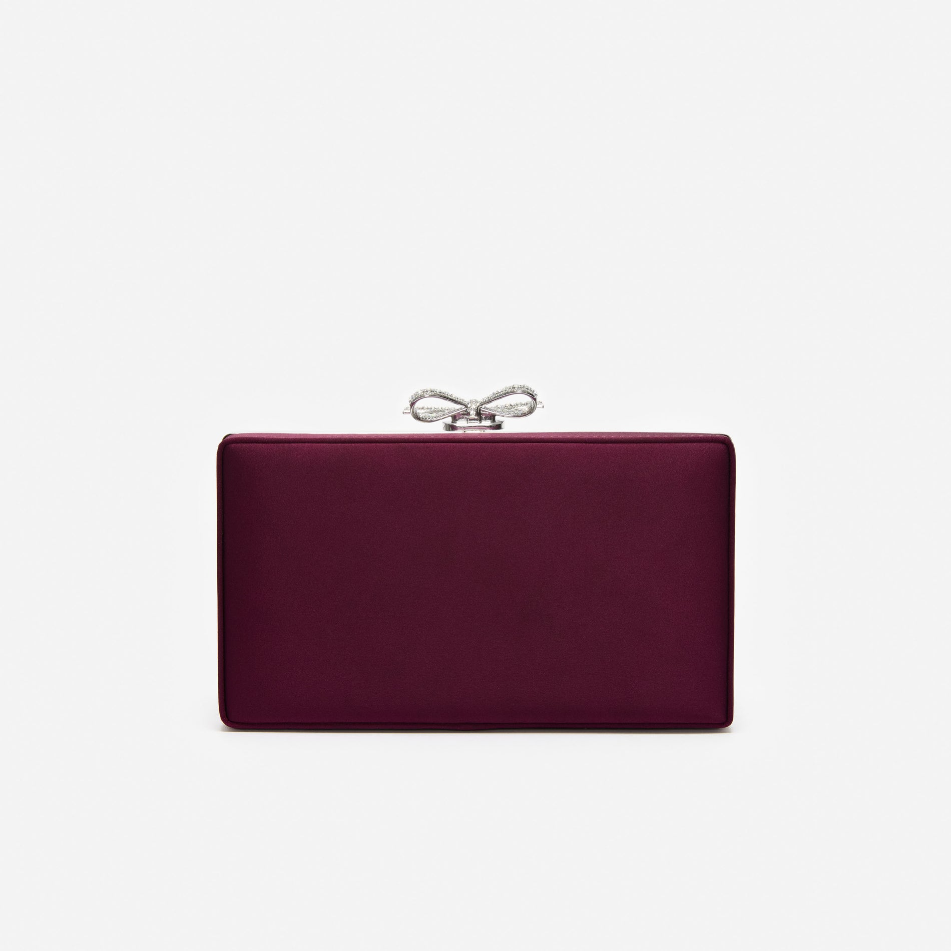 Burgundy Chainmail Clutch Bag